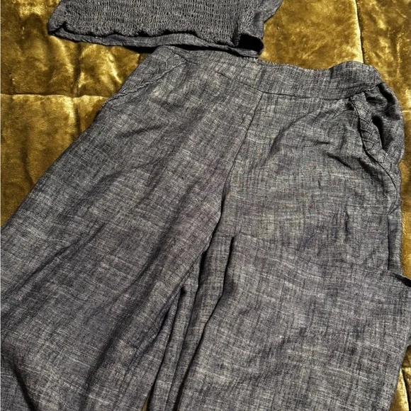 Sienna Sky Blue Wide Leg Pants - Picture 3 of 6